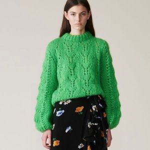 Ganni Julliard Mohair Classic Green NWT XS